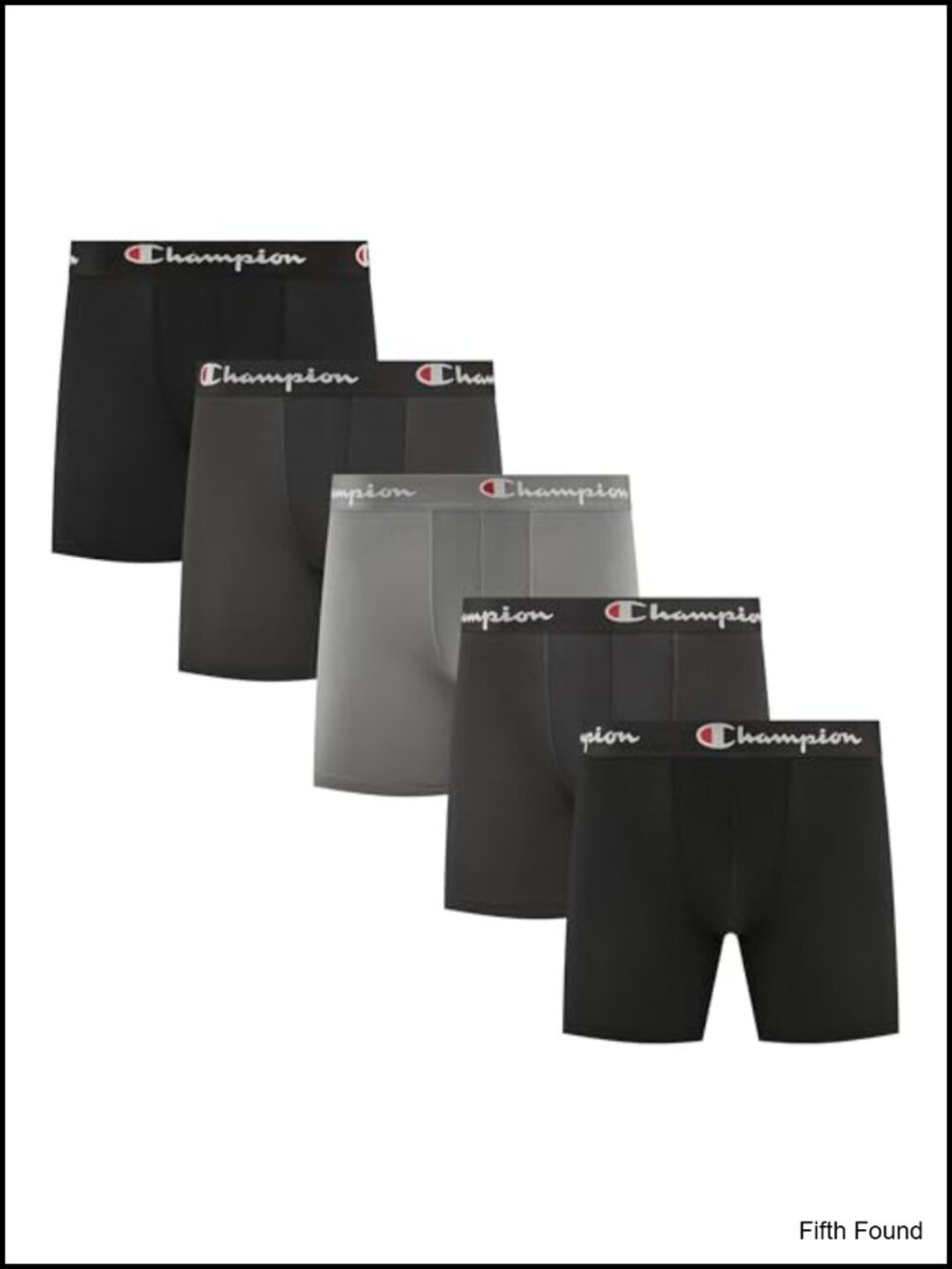 Men's Performance Boxer Briefs 5-Pack Moisture Wicking 92% Polyester 8% Spandex